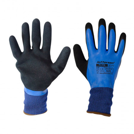 Jefferson Dry Grip Water-Resistant Latex Gloves L - Pair